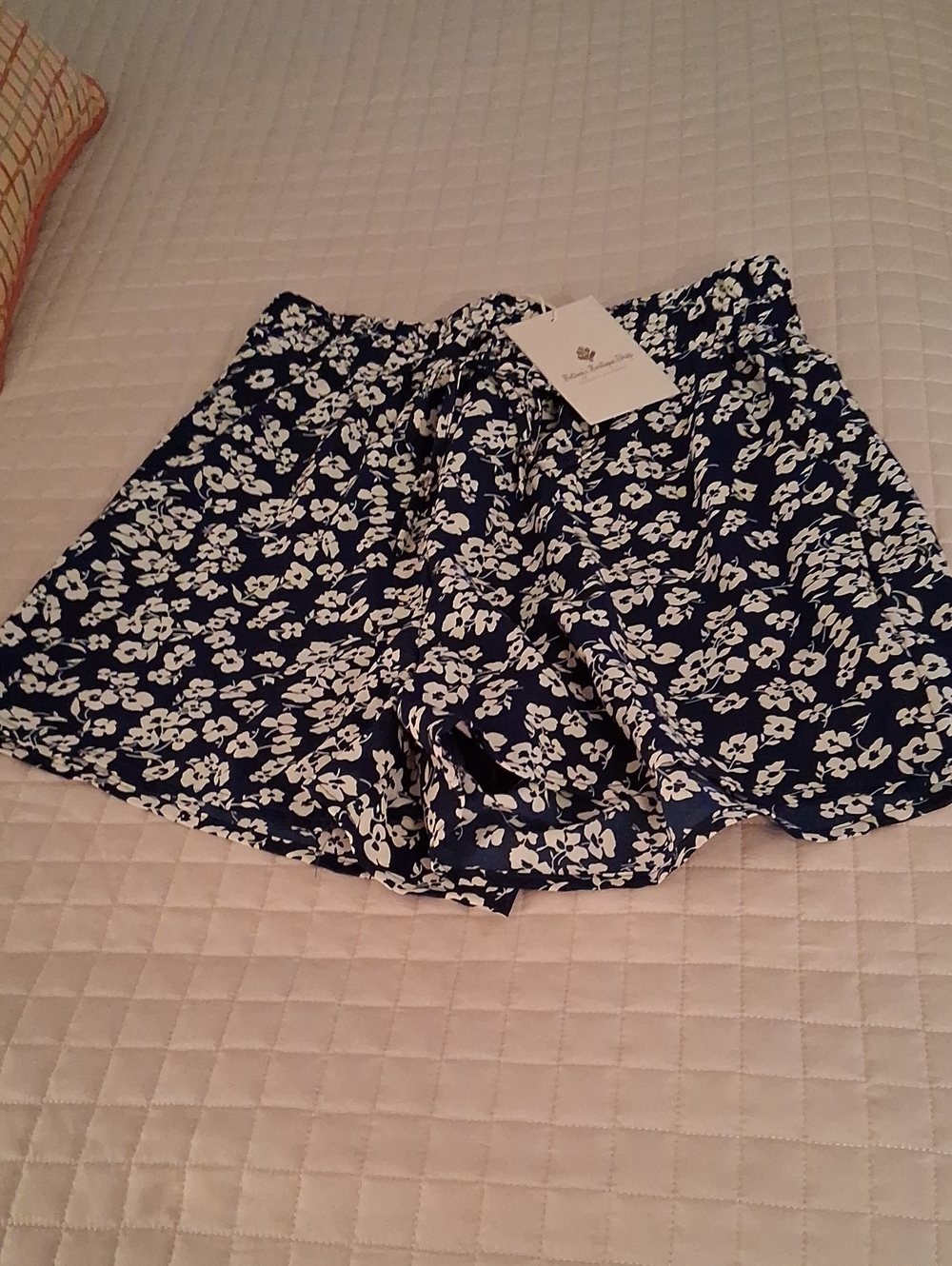 Navy Floral Drawstring Shorts Sz. Small